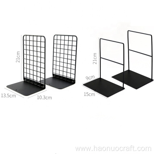 Estante de estantería de arte de hierro con soporte de libro de rejilla simple